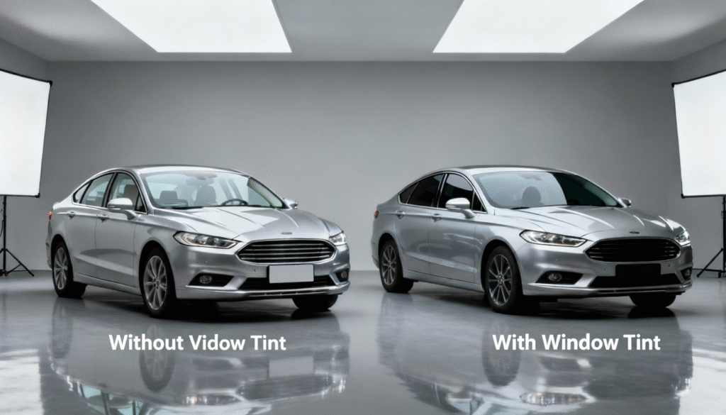 San Diego window tint comparison — Without Vidow Tint vs With Window Tint